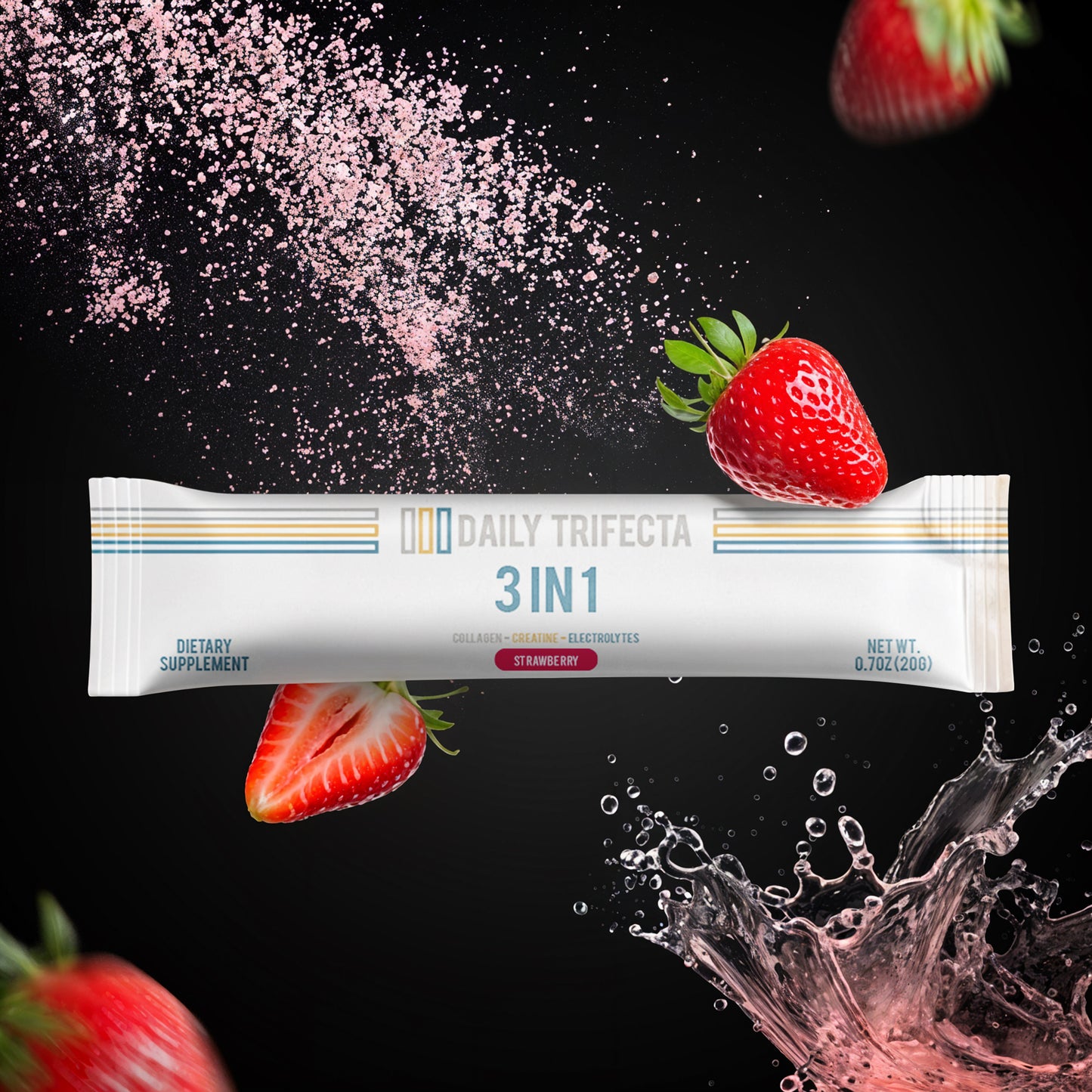 Daily Trifecta - Collagen, Creatine & Electrolyte 3 in 1 Stick Packs (Box of 30)