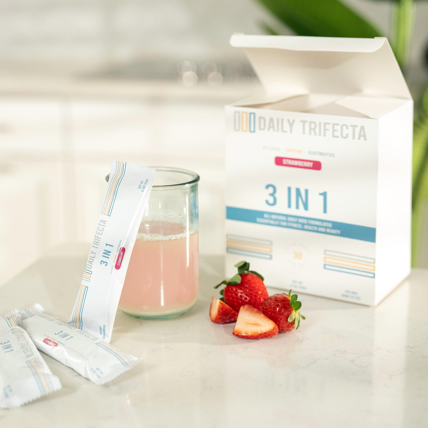 Daily Trifecta - Collagen, Creatine & Electrolyte 3 in 1 Stick Packs (Box of 30)