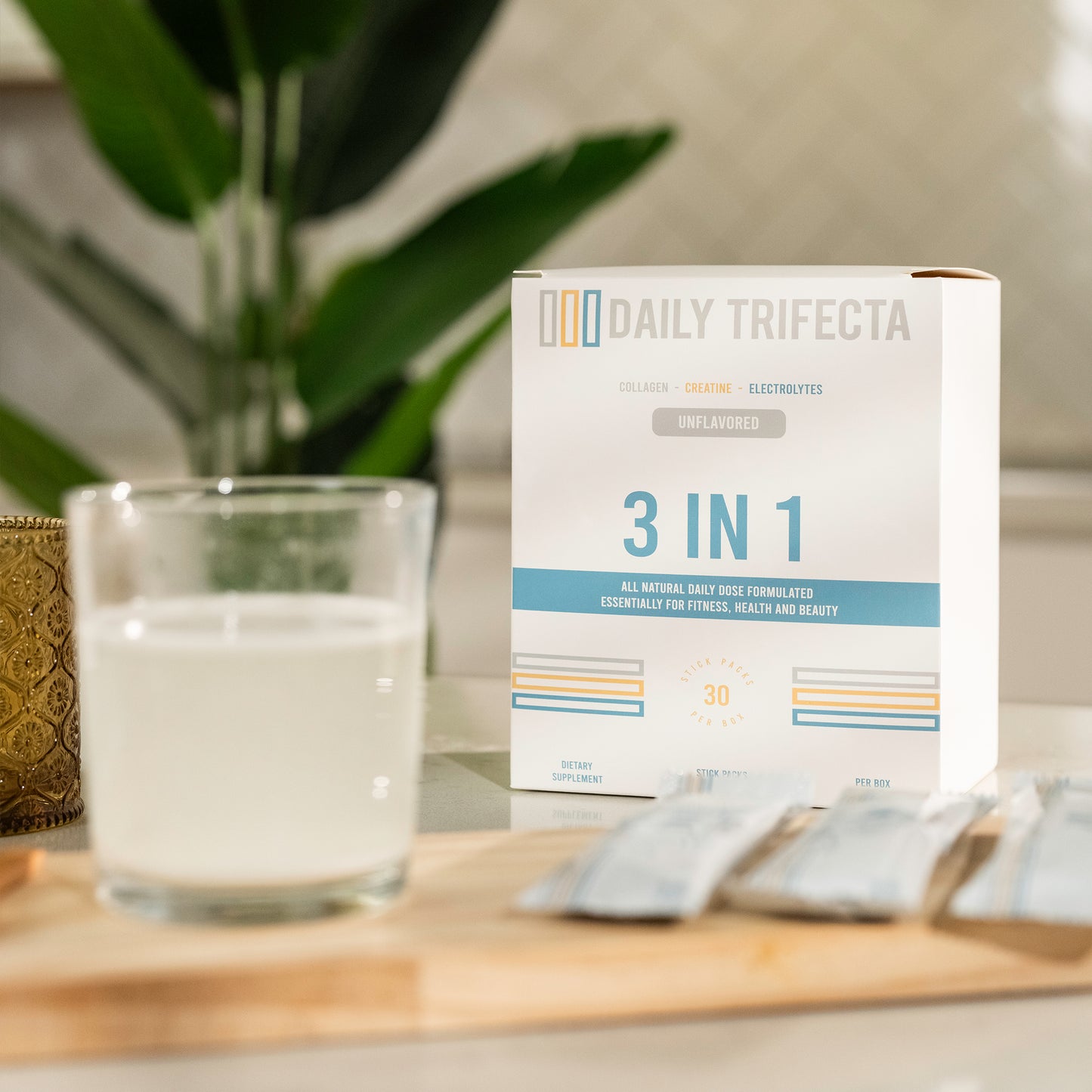 Daily Trifecta - Collagen, Creatine & Electrolyte 3 in 1 Stick Packs (Box of 30)