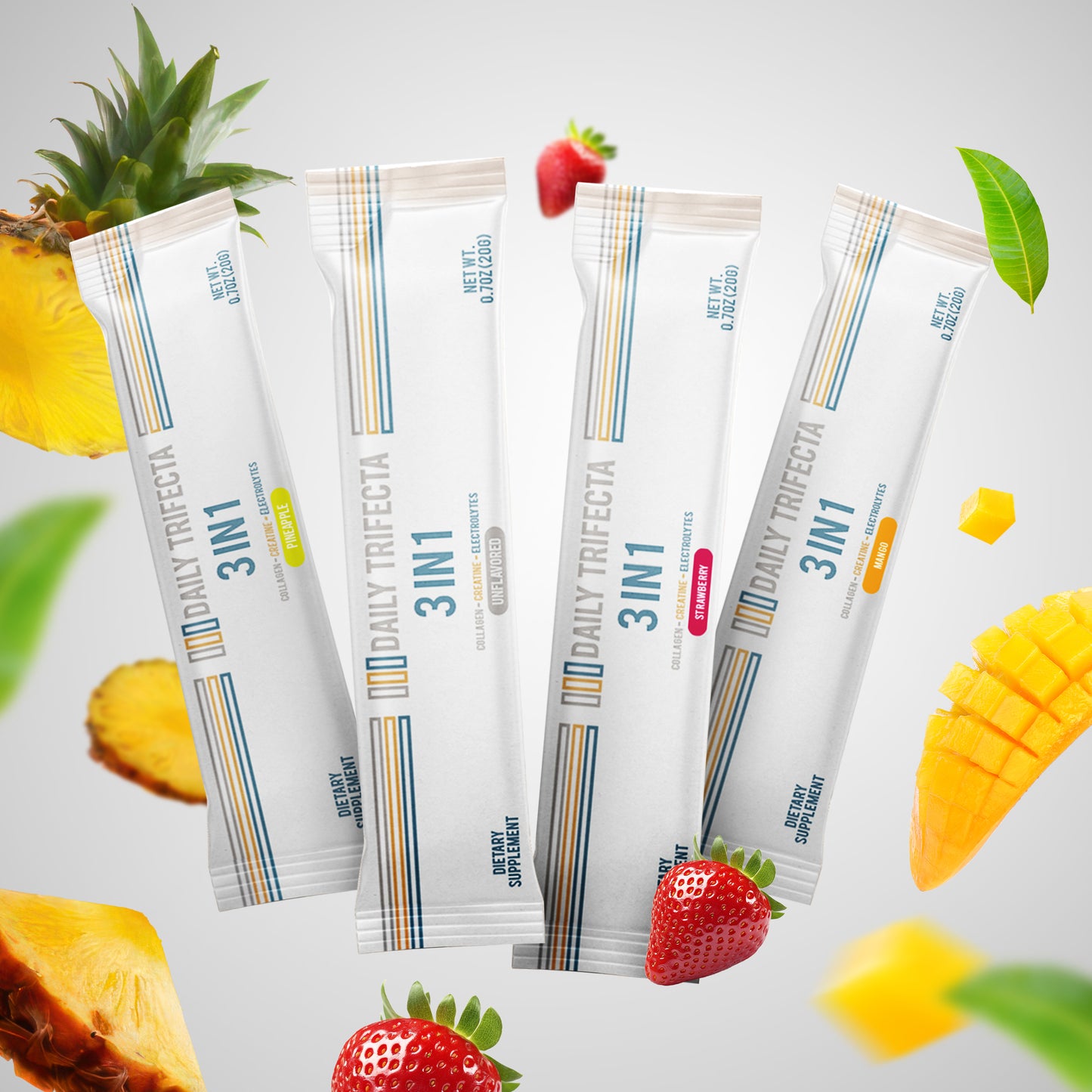 Daily Trifecta - Collagen, Creatine & Electrolyte 3 in 1 Stick Packs (Box of 30)